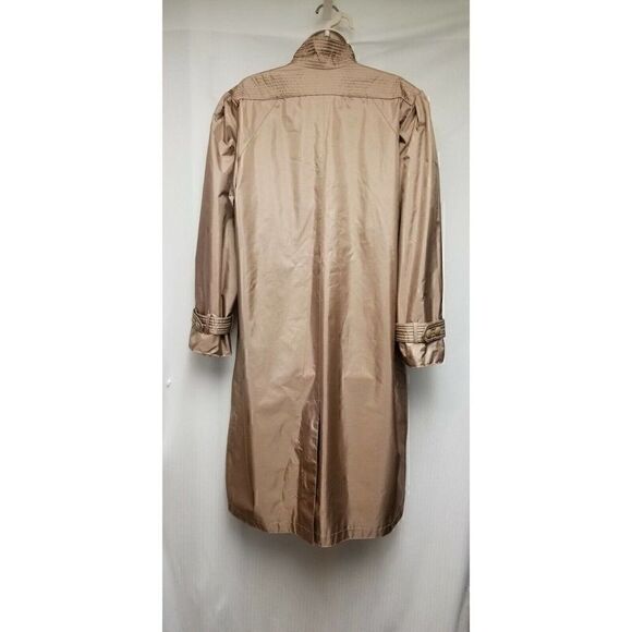 VINTAGE ALEXANDRA LEIGH BY R.D. Trench Coat/Belt Color Beige Size 10 - Picture 6 of 11